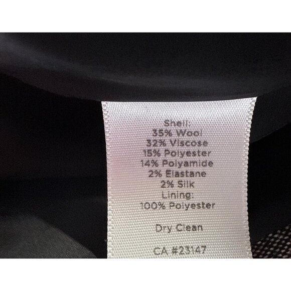 Talbots Women's Blazer Jacket Sz 4 Black White Tweed Long Sleeves Lined Pockets - Picture 9 of 11